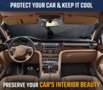 EcoNour Windshield Sunshade for Cars | Full-Coverage Heat & UV Protection | High-Performance Light Blocking Sun Shade | Foldable Design Keeps Interior Cool | Compact Storage- Medium - Image 3