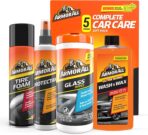 Armor All Car Wash and Car Cleaner Kit by Armor All, Includes Glass Wipes, Car Wash & Wax Concentrate, Protectant Spray and Tire Foam