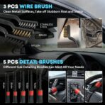 Car Cleaning kit, Car Interior Detailing kit with 10000pa Car Vacuum Cleaner, Detailing Brush Set, Wheel Brush, Windshield Cleaner Tool, Complete Auto Accessories for Men, Women - Image 6