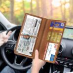 FINPAC Car Registration and Insurance Card Holder, Vehicle Glove Box Card Organizer Wallet Automobile Accessories for License - Image 5