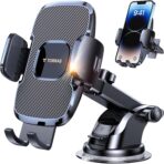 TORRAS Ultra-Durable Phone Holders for Your Car【96+LBS Strongest Suction】 Car Phone Holder Mount, Safety Certs Cell Phone Car Mount Truck for Dashboard Windshield Vent for iPhone 17 16 15 14 Pro Max