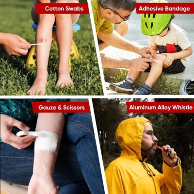 PTEROMY 100 Piece Mini First Aid Kit, Portable Small Emergency Kits Compact 1st Aid Kit for Car, Travel, Home, Camping, Outdoor, Hiking - Image 6