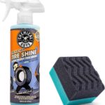 Chemical Guys Tire Kicker Sprayable Extra Glossy Tire Shine with Applicator (Works on Rubber, Vinyl & Plastic) Safe for Cars, Trucks, Motorcycles, RVs & More, 16 fl oz