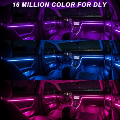 Ambient Lighting car Accessories Interior car Lights APP Control，236" Fiber Optic，5 in 1 led Strip Lights，16 Million Colors Car Neon Lights, Sync to Music（Cigarette） - Image 5