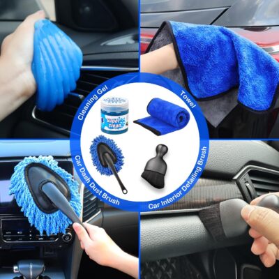17pcs Car Detailing Kit Interior Cleaner, Car Interior Cleaning Kit with Handheld Car Vacuum, Car Detailing Brushes, Windshield Cleaning Tool, Car Cleaning Supplies, Car Accessories for Men, Women - Image 6