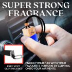 Solvère Car Air Freshener for Men | Perfume Style Freshener with Solvère Fragrance | Strong Freshener with Odour Eliminating Technology with Vent Clip | Car Air Freshener by Perfa - Image 2