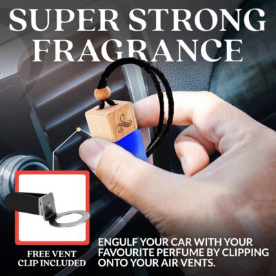 Solvère Car Air Freshener for Men | Perfume Style Freshener with Solvère Fragrance | Strong Freshener with Odour Eliminating Technology with Vent Clip | Car Air Freshener by Perfa - Image 2
