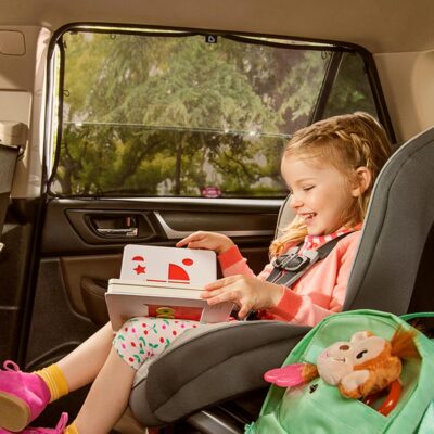 Munchkin® Brica® Magnetic Stretch to Fit™ Sun Shade, Black, 1 Pack - Image 2