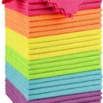 Orighty Microfiber Cleaning Cloth, 24 Pack Highly Absorbent Cleaning Rags, Household Cleaning Supplies, Reusable Lint Free Cloths Microfiber Rag for House, Kitchen, Car Care, 12x11 inch