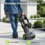 Power Pressure Washer with 4 Quick Connect Nozzles, Portable Washer with Foam Cannon, for House/Driveway/Patio Cleaning - Image 5