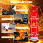 Fire Extinguisher for Home, Car, Kitchen, Vehicle, Boat, Garage, Portable A, B, C, K Class Fire Extinguishers with Mount, Emergency Survival Extinguisher, Easy Access, Versatile Fire Protection - Image 3