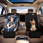 SMART ELF Car Seat Protector, 2Pack Seat Protector Protect Child Seats with Thickest Padding and Non-Slip Backing Mesh Pockets for Baby and Pet,Sedan SUV Truck (Black) - Image 8