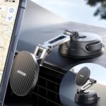 JOYROOM Car Mount for iPhone, [Tri-Fold] MagSafe iPhone Car Mount, [Suction Pro+Gel Base] 360° Rotation iPhone Car Holder, Strong Magnet for iPhone 17 Pro Max and Other Series[Not for Charging]