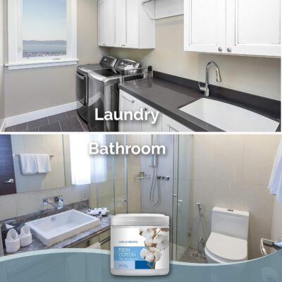 SMELLS BEGONE 15oz Gel Odor Eliminator - Absorb & Remove Tough Odors in Pet Areas, Bathrooms, Basements, Garage, Cars, RVs & Boats - Eliminate Odors Quickly (2-Pack, Fresh Cotton) - Image 5