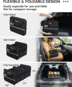 HOTOR Tactical Car Trunk Organizer - Foldable Trunk Organizer for SUV with Front MOLLE Pocket & Reflective Strips, Essential Car Accessories for Tools & Outdoor Storage, 12.8" x 21.7" x 11.0", Black - Image 3
