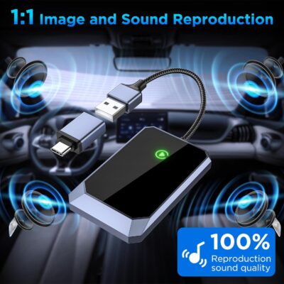 Wireless Carplay Adapter, Converts Wired to Wireless carplay Adapter for iPhone, Wireless Control Plug & Play Carplay for Cars from 2017 & for Apple iPhone iOS 10+ - Image 6