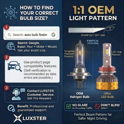 LUXSTER Ultra H11 H9 LED Bulbs, 80000LM Super Bright, Triple Copper Pipes Cooling Tech(Unique), Punisher Pro Upgrade, H8 H16 Foglight, 6000K Pure White, Pack of 2 - Image 2
