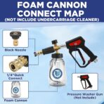 RIDGE WASHER Pressure Washer Undercarriage Cleaner, 16 Inch Undercarriage Washer with Foam Cannon, Under Car Cleaner with Straight Extension Wand, 4000 PSI - Image 5