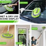 Ordenado 62" Car Wash Brush Kit Mitt Mop Sponge with Long Handle Chenille Microfiber Car Cleaning Brush Kit Supplies Car Washing Mop Kit Car Care Kit of Scratch-Free Replacement Head for Car RV Truck - Image 5