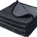 GLIMGLINT 3-Pack Microfiber Towels for Car (16"x16", 600GSM), Ultra Absorbent Cleaning Cloth, Non-Scratch & Streak-Free for Cars, Trucks, Motorcycles