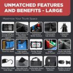 TRUNKCRATEPRO Car Trunk Organizers | Trunk Organizer, Car Storage Organizer - Premium Compartments Collapsible Portable car trunk organizers and storage for SUV (Large Capacity) - Image 3