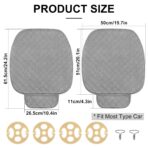 surpassme Comfortable Car Seat Covers Universal Front Seat Coves for Car Accessories with Storage Pockets, Padded Car Interior Covers for Automotive, SUV, Truck, and Van(Grey) - Image 2