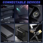 4 PCS Car Interior USB LED Light, Plug-in USB Car Decor Ambient Lighting Kit, Portable Mini Night Light, Car Interior Accessories Suitable for Most Vehicles (Blue) - Image 8