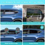 XCBYT Tucson Window Shades for 2015-2020, 4PCS Side Window Sun Shades with Breathable Mesh, Magnetic Car Window Covers for Baby & Privacy, UV Protection & Heat Insulation - Image 5
