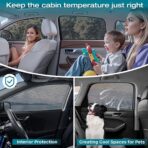 ZATOOTO Car Window Shade for Baby Car Sun Shade Side Window Breathable Mesh Sun Blocker for UV & Heat Glare Free Universal for Most Cars Easy Magnetic Installation Perfect for Camping Travel Napping - Image 3