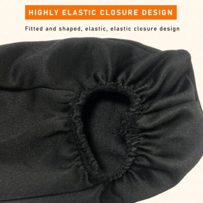 Kewucn 2 PCS Car Front Seat Armrest Covers, Elastic Fabric Auto Seat Armrest Protectors, Universal Seat Arm Rest Cover Replacement, Vehicle Interior Decor Accessories (Black) - Image 3