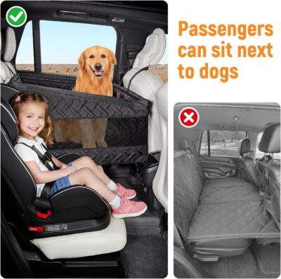 YJGF Large Dog Car Seat Large Size Dog,Pet Car Seat Cover for Back Seat Extende,Pet Booster - Image 3