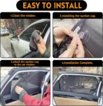 2026 New Upgrade Car Window Shades for Side Window 25"X15"(2 Pack),Car Window Shade for Baby Suction Cup,Sun Shade Side Window Can Blocks 99.98% UVR - Image 4