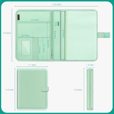 FINPAC Car Document Holder, Vehicle Registration and Insurance Card Holder, Auto Glove Box Organizer Owner Manual Presenter Pouch, Automotive Paperwork Organizer, Sage Green - Image 7