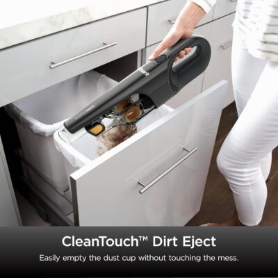 Shark UltraCyclone Pet Pro Plus Cordless Hand Vacuum, Powerful Suction, Handheld Vacuum for Car & Home, Pet Power Brush, Crevice Tool, Scrubbing Brush, XL Dust Cup, Black, CH951 - Image 9