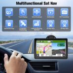 GPS Navigator for Car Truck RV - 7'' HD Touchscreen Navigation System, Latest 2025 Maps Free Lifetime Updates, Speed & Red Light Warning, Turn-by-Turn Voice Guidance, GPS Navigation for All Cars - Image 3