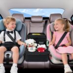 Backseat Organizer for Kids and Passenger Seat Organizer for Adults - Car Seat Cooler and Warmer with Cup Holders and Convertible Tray Lid(Black) - Image 2