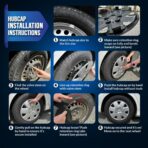 Tuningpros WC3-16-1026-B - Pack of 4 Hubcaps - 16-Inches | Black | Style 026 Style Snap-On (Pop-On) Type Matte Black Wheel Covers Hub-caps - Image 6