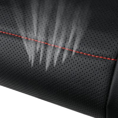 CAR PASS Universal FIT Piping Leather Car Seat Cover, for suvs,Van,Trucks,Airbag Compatible,Inside Zipper Design and Reserved Opening Holes (Full Set, Black and Red) - Image 7