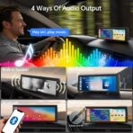 8.1" Portable Wireless Carplay Car Stereo, Apple CarPlay & Android Auto, 2K Built-in Dash Cam, 1080P Backup Camera, Plug & Play Touchscreen with Offline GPS Navigation, Bluetooth 5.2 for Truck SUV RV - Image 7