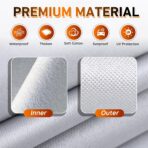 Half Car Cover SUV, Windshield Top Cover for Ice and Snow with Cotton Liner, Snow Car Cover Waterproof All Weather for Sun, Rain, Dust, UV Protection Fit SUV L - Image 6