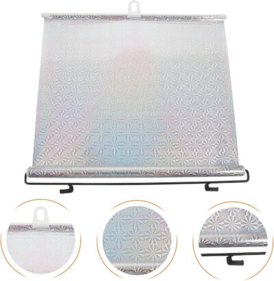 Car Side Window Sunshade with Suction Cup, Silver Laser Reflective Film, 40x60cm Retractable Privacy Shade for Automotive Heat Insulation and UV Protection, Suitable for Cars - Image 8