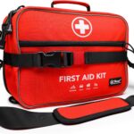 430 Piece First Aid Kit, Well-Organized Premium Waterproof Compact Trauma Medical Kits for Any Emergencies, Ideal for Home, Office, Car, Travel, Outdoor, Camping, Hiking, Boating (Red)