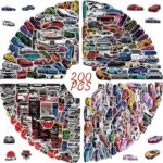 200pc JDM Racing Cars Stickers - Waterproof for Laptop, Bottles, Skateboard, Guitar, Helmet