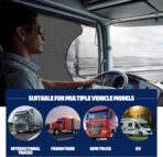 2Pcs Semi Truck Side Window Sun Shades with Suction Cups, UV Protection Semi Truck Curtains for Freightliner Cascadia Interior Accessories 23.6x21.6 Inch - Image 3