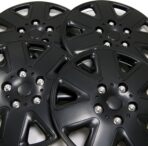 Tuningpros WC3-16-1026-B - Pack of 4 Hubcaps - 16-Inches | Black | Style 026 Style Snap-On (Pop-On) Type Matte Black Wheel Covers Hub-caps - Image 2