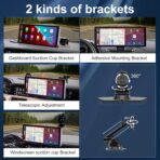 Carplay Screen for Car,10.26" HD Car Stereo for Apple Carplay & Android Auto -with Rotatable 4K Dash Cam & HD Backup Camera, Dual Front/Inside Recording, GPS Navigator for Cars,Trucks - Image 8