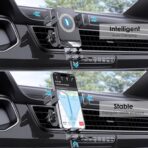 Wireless Car Charger, MOKPR 15W Fast Charging Auto-Clamping Car Charger Phone Mount Air Vent Cell Phone Holder Compatible iPhone 16/15/14/13/13 Pro/12 pro/12/11, Samsung Galaxy S23/S22/S21/S20, etc - Image 3