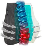 Mind Reader Lumbar Support Cushion for Office Chair and Car Seat, Memory Foam and Cooling Gel Core, Air-Cloud Technology, 15.5" L x 3.75" W x 14.25" H, Black