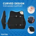 FORTEM Car Seat Cushion and Back Support Pillow, Memory Foam Car Wedge Cushion, Comfort Back Rest and Lumbar Support for Driving, Non Slip Seat Pad, Adjustable Straps, Washable Cover - Image 5