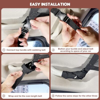 Kaskawise Upgrade Car Ceiling Cargo Net Pocket,31.5"x21.6" Double-Layer Car Roof Storage Organizer,Overhead Net for Truck,SUV & Van Camping,Travel Road Trips,Van Life Essentials - Image 7